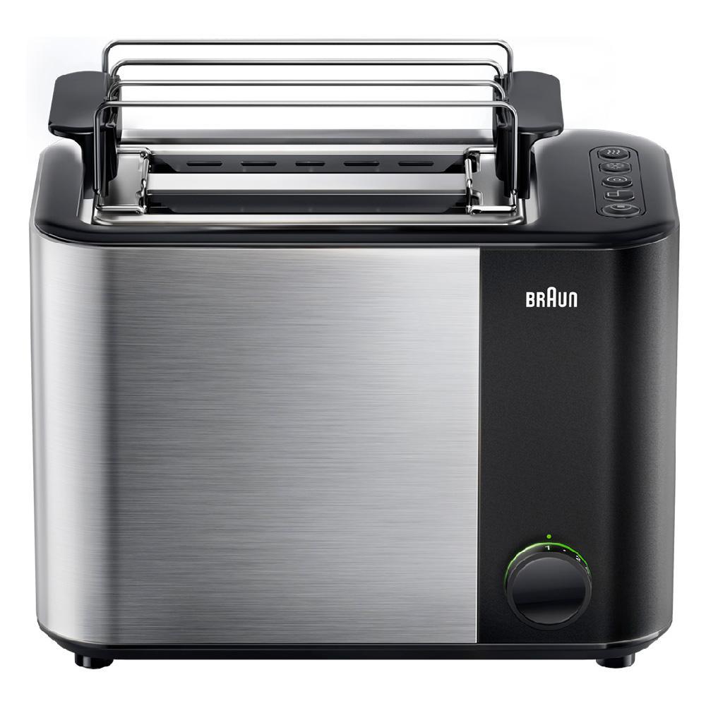 Тостер Braun HT 5015 BK серебристо-черный