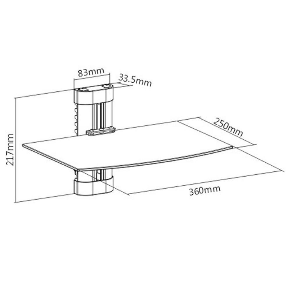 Кронштейн настенный Brateck для DVD-291 черный