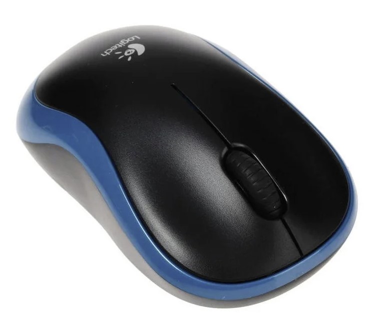 Мышь Logitech USB M 185 wireless Blue