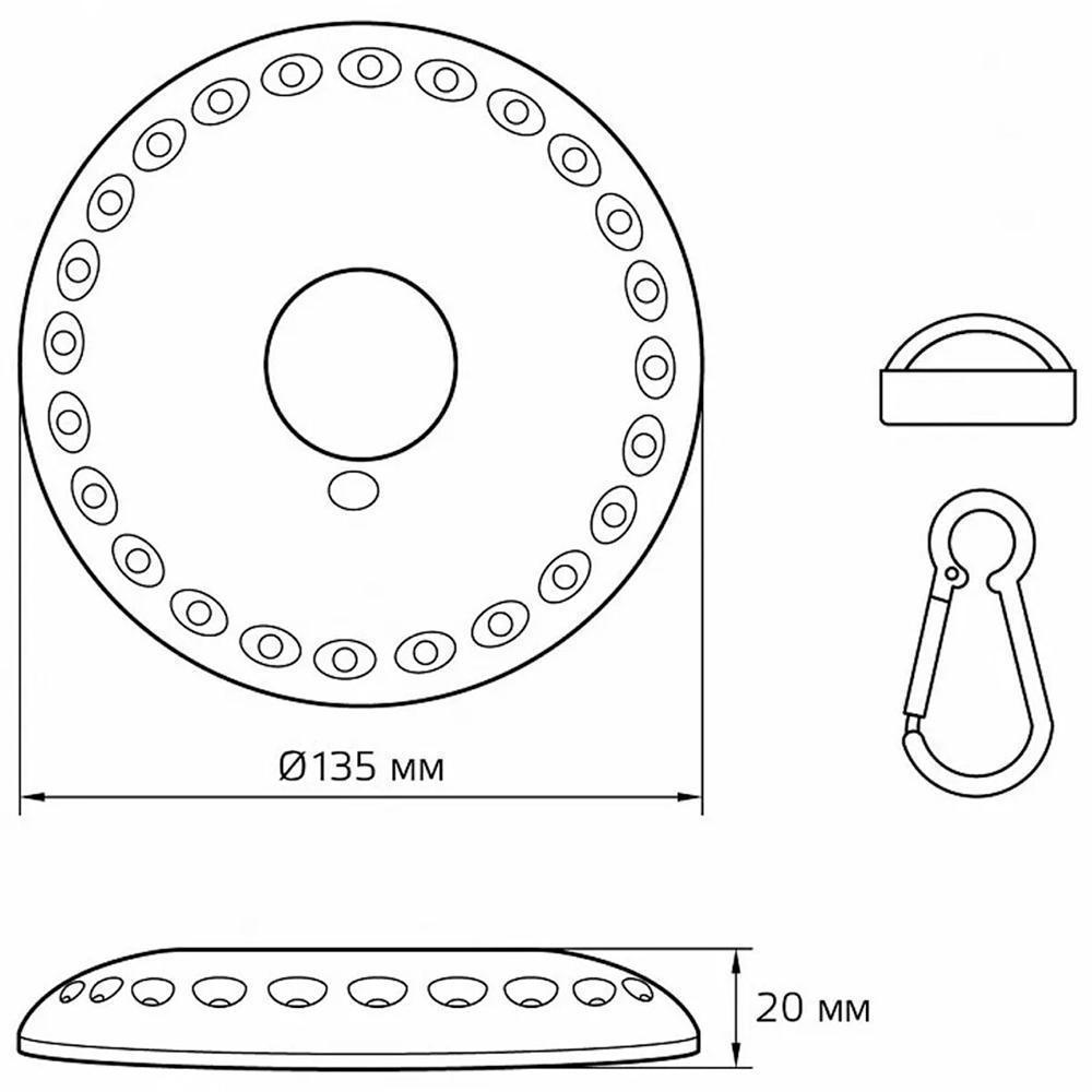 Фонарь Gauss GFL004 48LED 500lm 3xAA