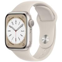 Смарт часы Apple Watch Series 8 GPS 41mm Starlight Aluminium Case with Starlight Sport Band - Regular (MNP63GK/A)