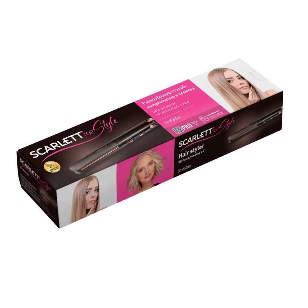 Щипцы для выпрямления волос Scarlett SC-HS60T68, черные
