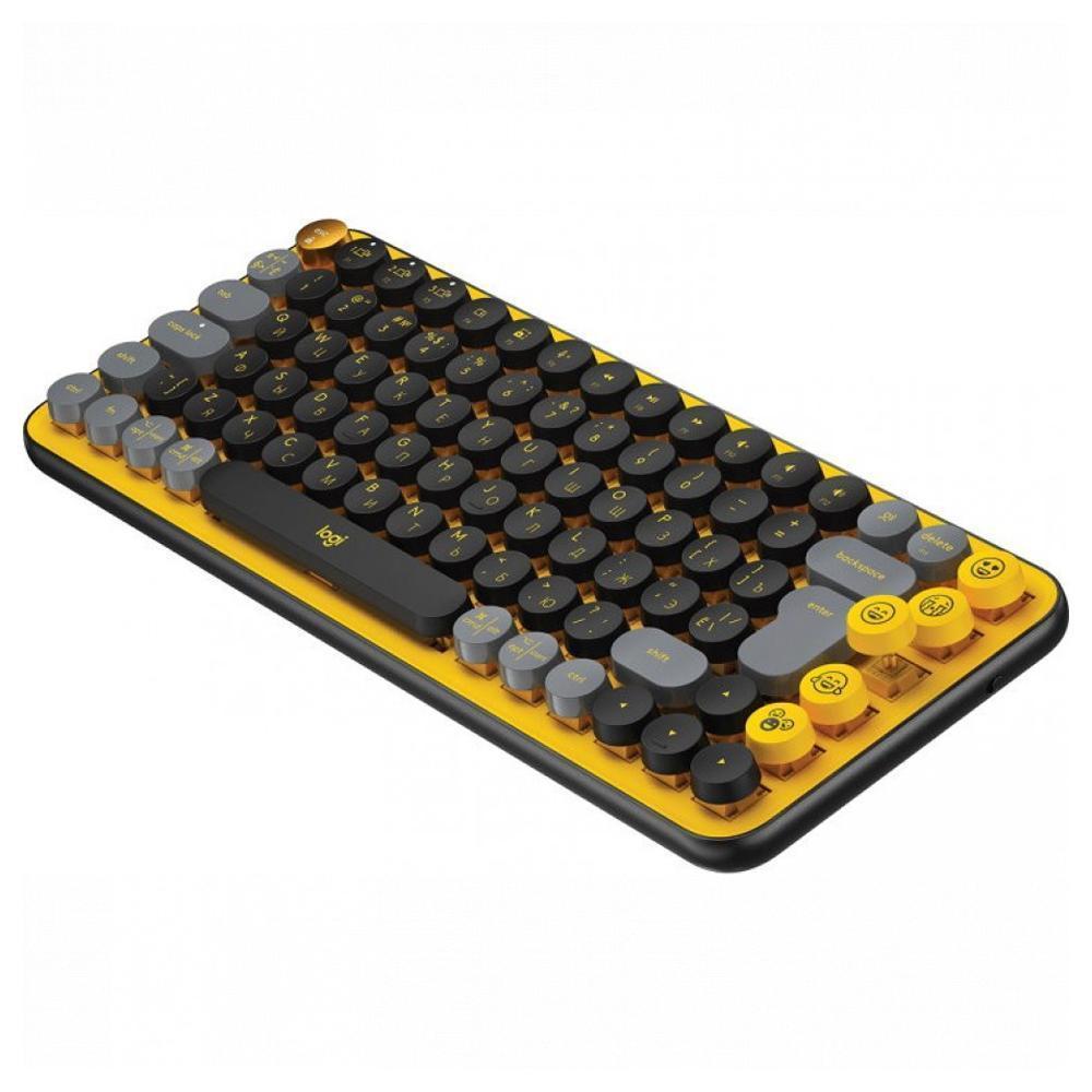 Клавиатура Logitech Pop Keys, черно-желтая
