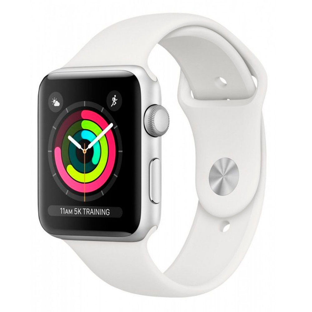 Смарт часы Apple Watch Series 3 GPS 38mm Silver Aluminium Case with White Sport Band (MTEY2GK/A)