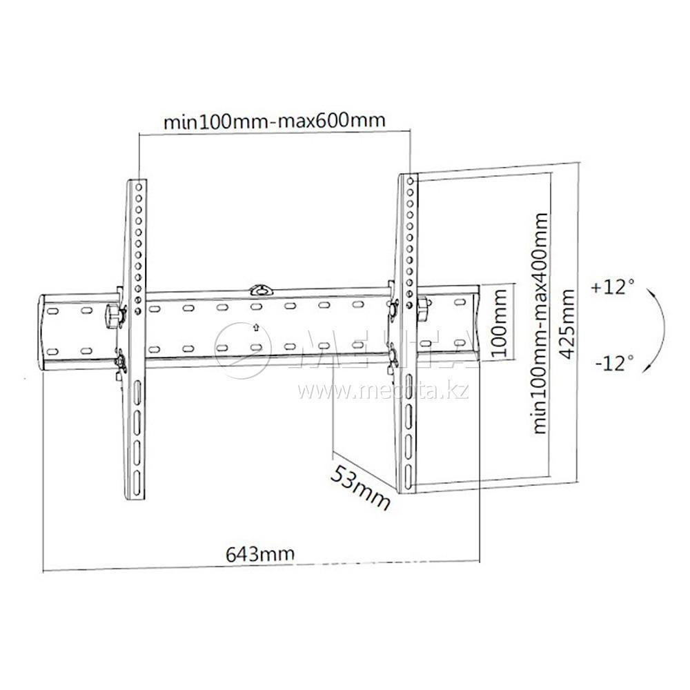 Кронштейн Brateck KL21G-46T, серый