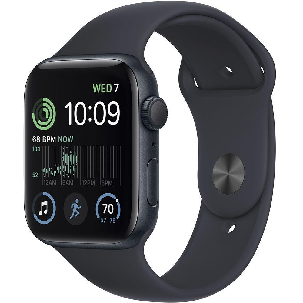 Смарт часы Apple Watch SE 2022 GPS, 44mm Midnight Aluminium Case with Midnight Sport Band - Regular (MNK03RB/A)