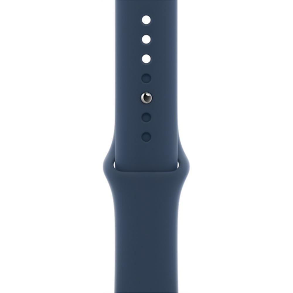 Смарт часы Apple Watch SE GPS, 44mm Silver Aluminium Case with Abyss Blue Sport Band - Regular (MKQ43GK/A)