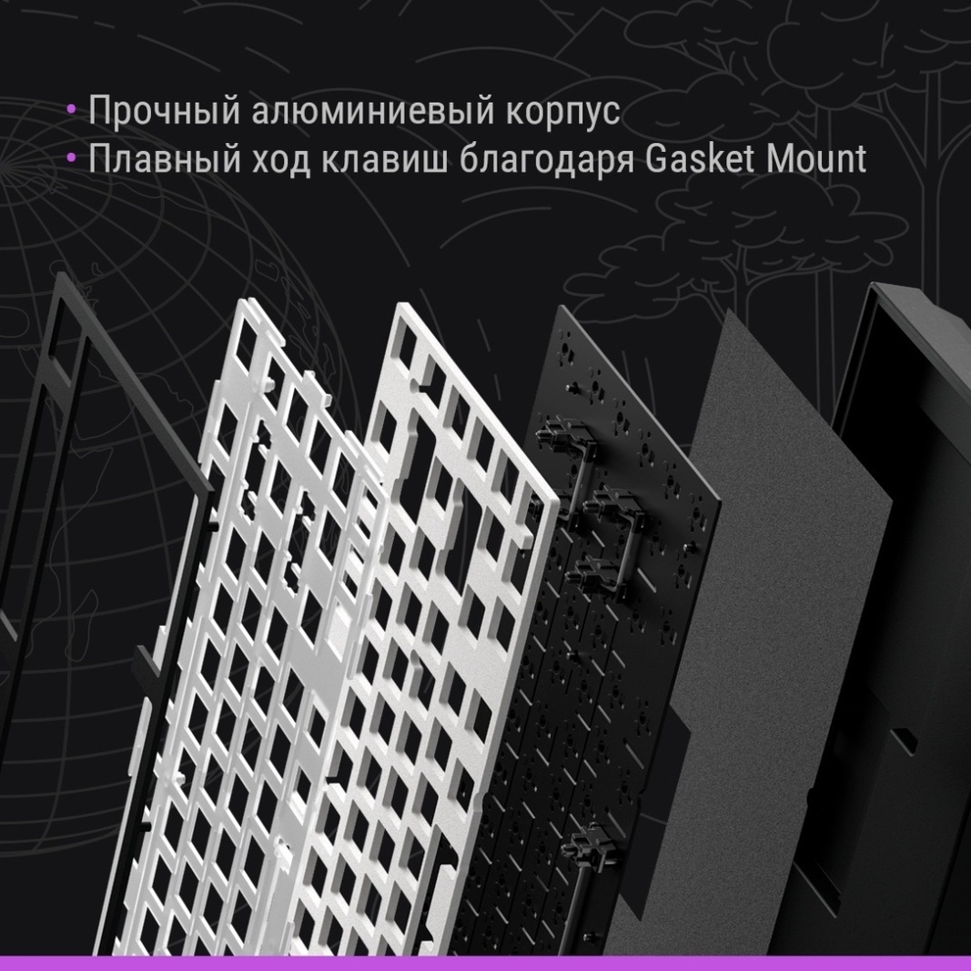 Клавиатура DARK PROJECT ALU81A Terra Nostra черный