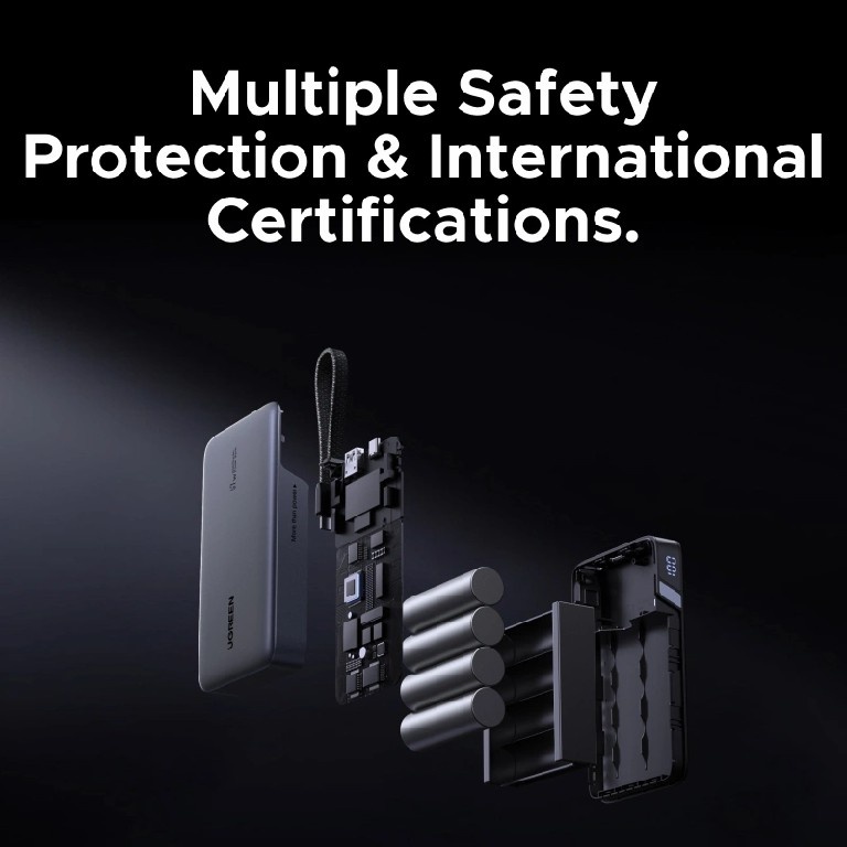 Внешний аккумулятор Ugreen PB550 20000 мАч 67 Вт темно-серый