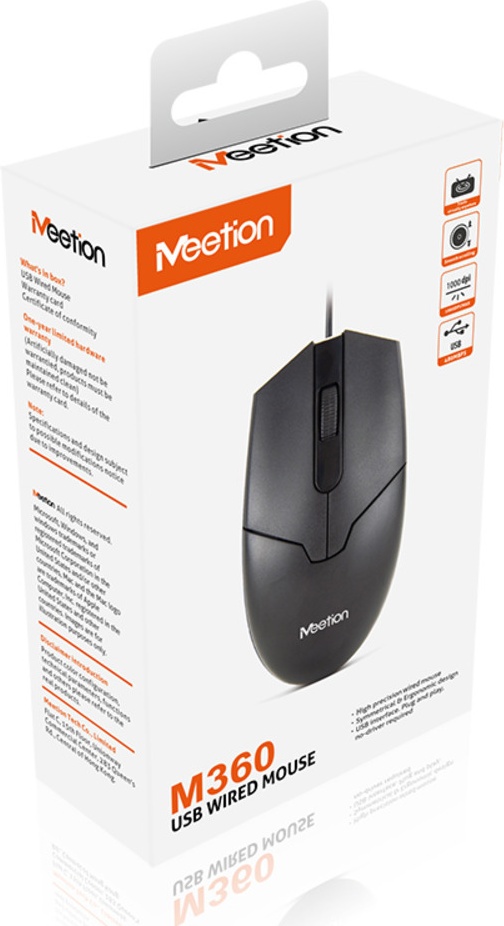 Мышь MeeTion M360 Black черный