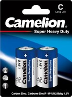 Батарейки Camelion Super Heavy Duty R14P-BP2B C, 2 шт
