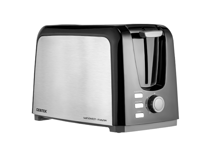 Centek СТ-1429 күміс-қара тостері