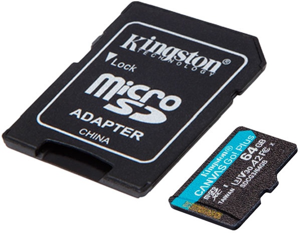 Карта памяти Kingston Canvas Go Plus, SDCG3, 64Gb