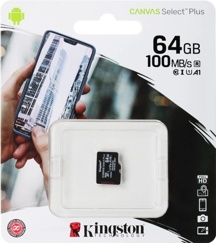 Карта памяти Kingston Micro SDXC SDCS2/64GBSP 64Gb