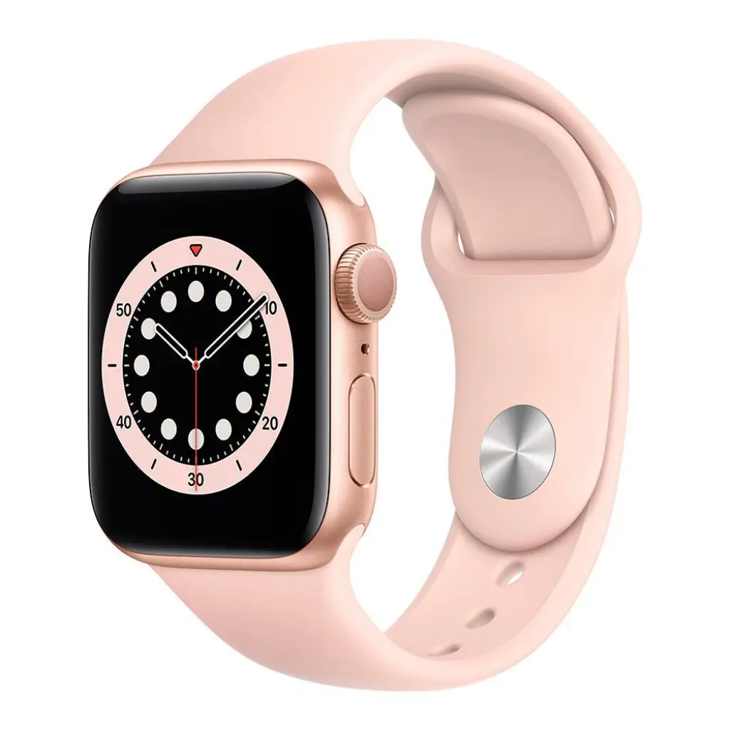 Смарт часы Apple Watch Series 6 GPS, 40mm Gold Aluminium Case with Pink Sand Sport Band