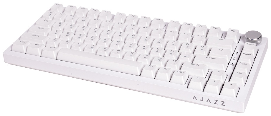Клавиатура Ajazz AK820 Blue Switch, белая