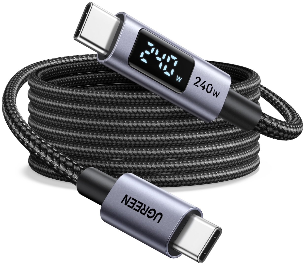 Кабель Ugreen USB TypeC (M), 2 м, L530 (65867) серый