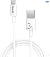 Кабель HuntKey USB TypeC (M) - USB Type-A (M), HKCAC301200, 1.2 м, белый