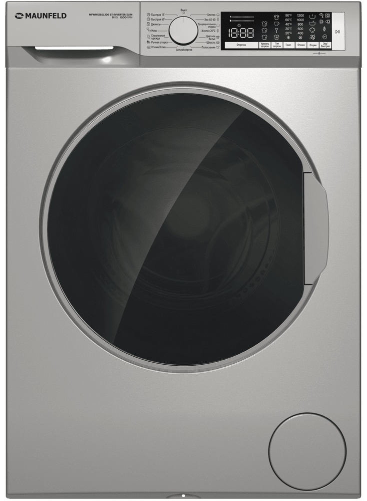 Стиральная машина MAUNFELD MFWM128SL300 ST INVERTER SLIM серый