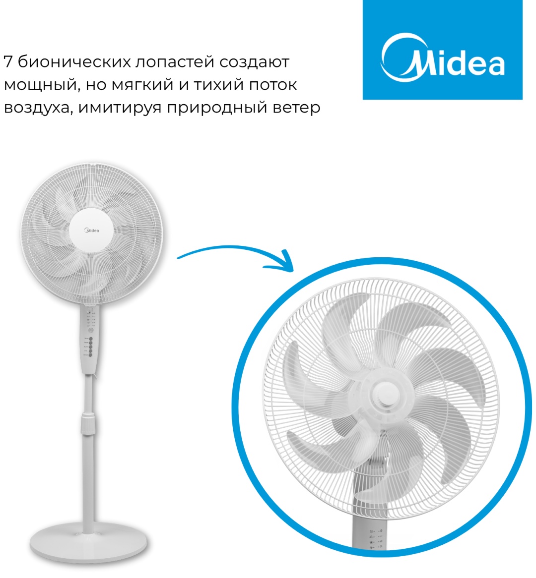 Вентилятор Midea FS40-24ER(W) белый