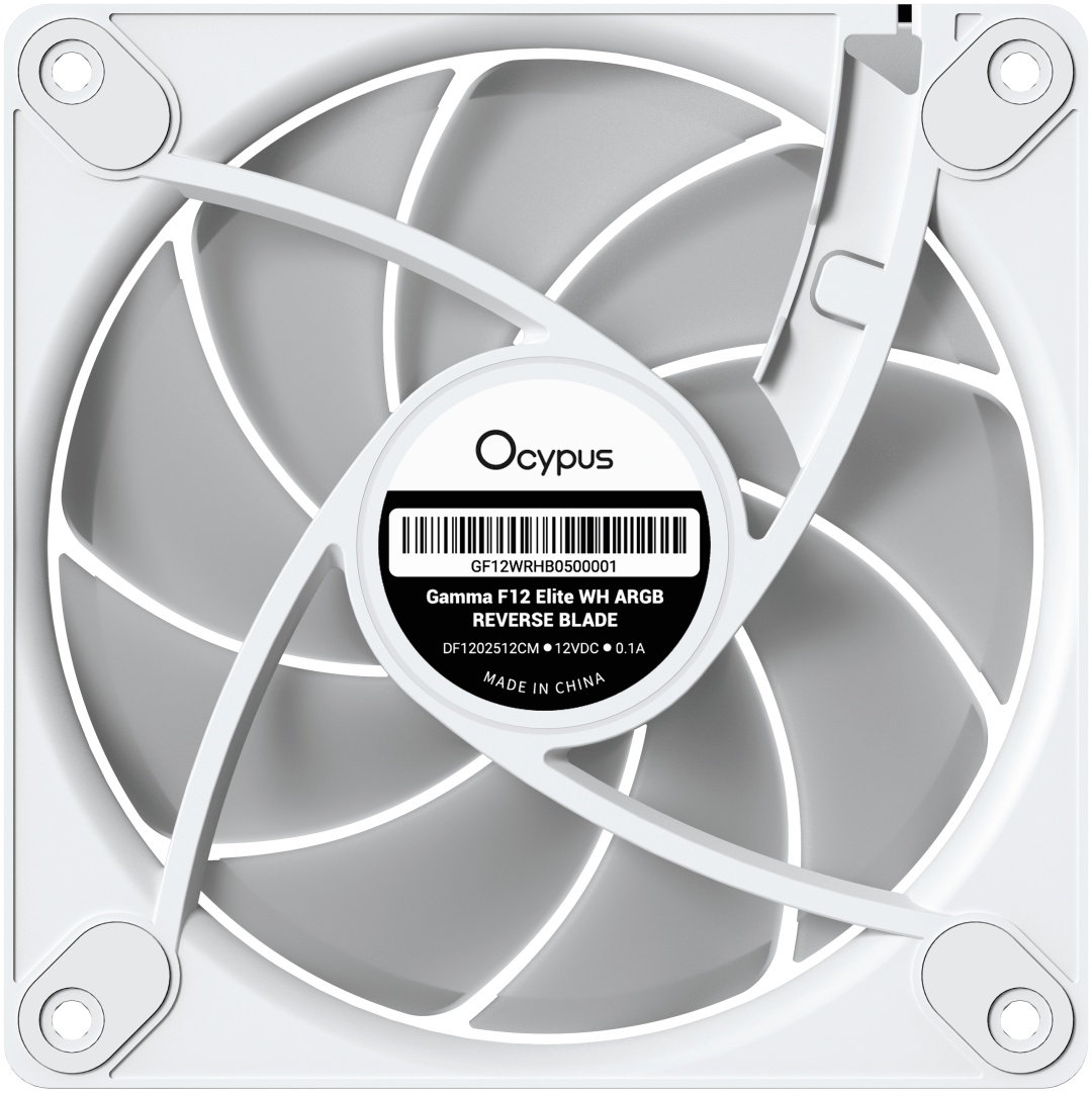 Ocypus Gamma F12 Elite WH ARGB REVERSE BLADE, Gamma-F12-WH1AM01E-GL белый