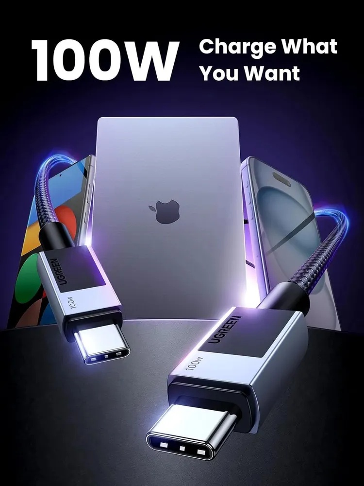 Кабель Ugreen USB TypeC (M), 2 м, L512 (45064) черный