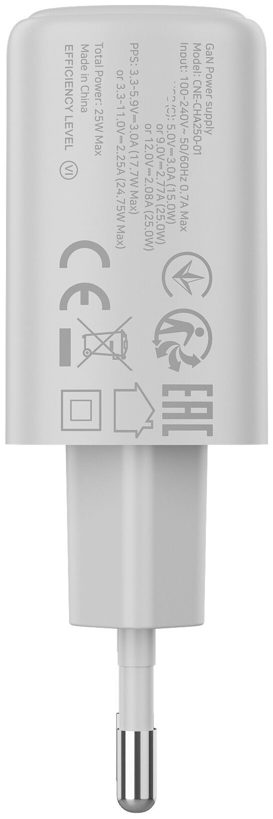 Зарядное устройство Canyon OnCharge 250 CNE-CHA250-01 USB Type-C 25 Вт белый