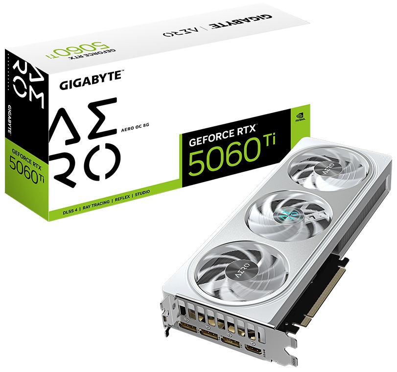 Видеокарта GIGABYTE (GV-N506TAERO OC-8GD) RTX5060Ti AERO OC 8G 8 Гб
