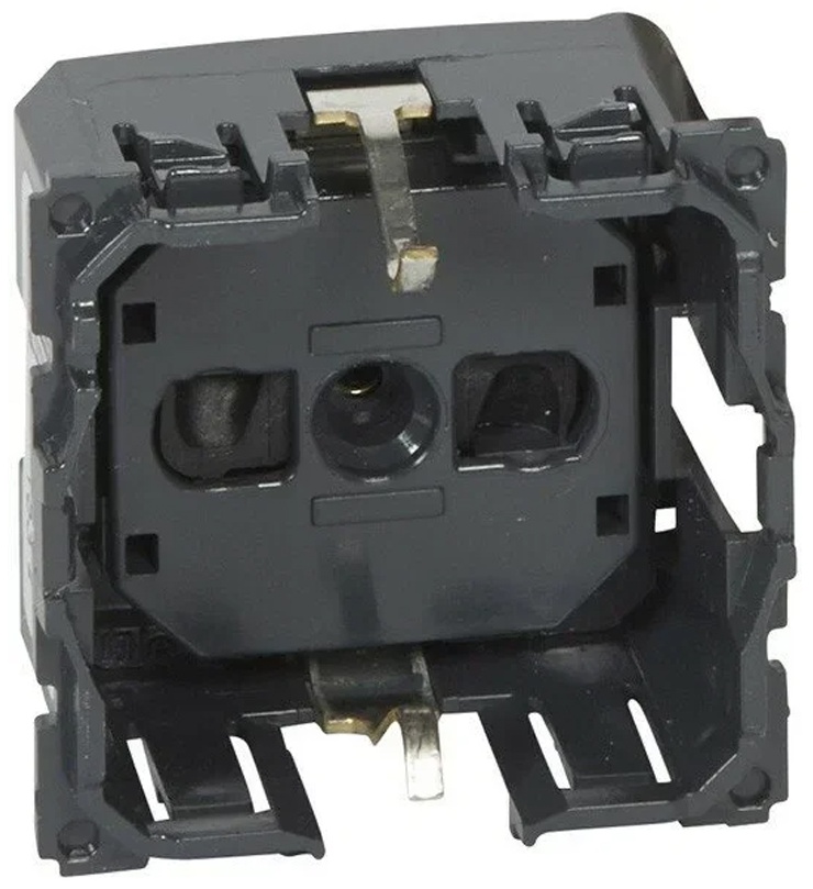 Розетка встраиваемая Legrand Celiane 067161, электрический цвет черный