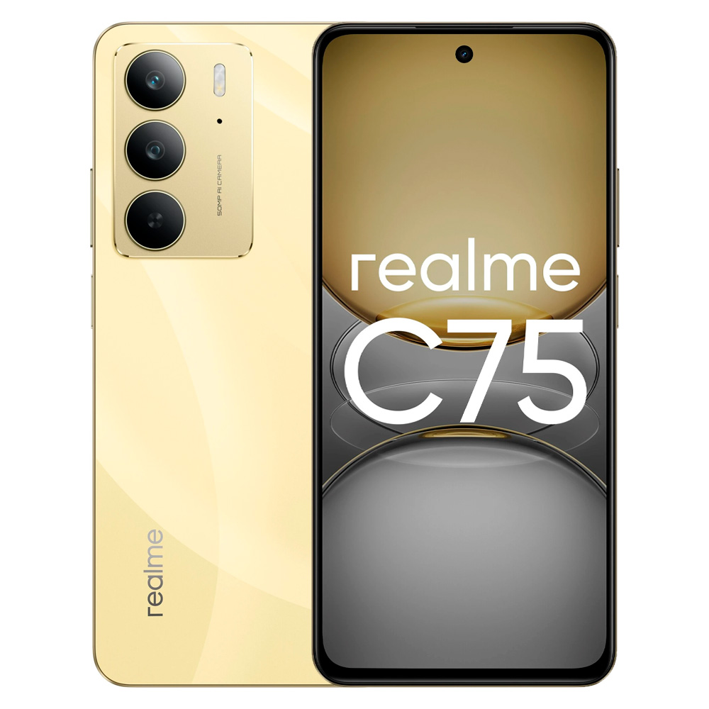 Смартфон Realme C75 NFC 8/256GB золотистый + подарки (колонка и чехол)