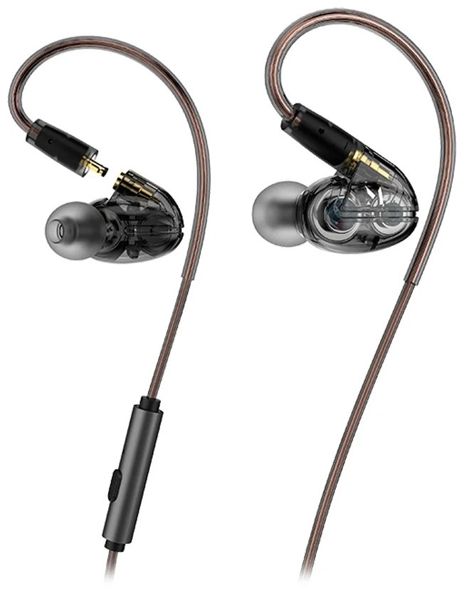 Наушники Music Public Kingdom IEM200M, черно-коричневые