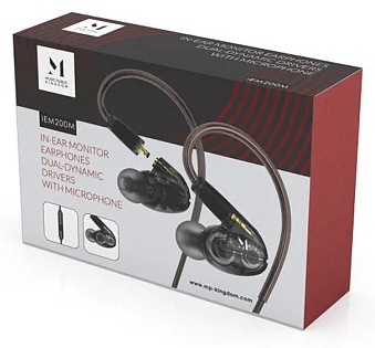 Наушники Music Public Kingdom IEM200M, черно-коричневые