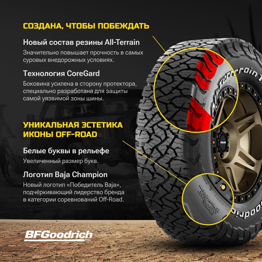 BFGoodrich ALL-TERRAIN KO3 275/60 R20 119 S без шипов