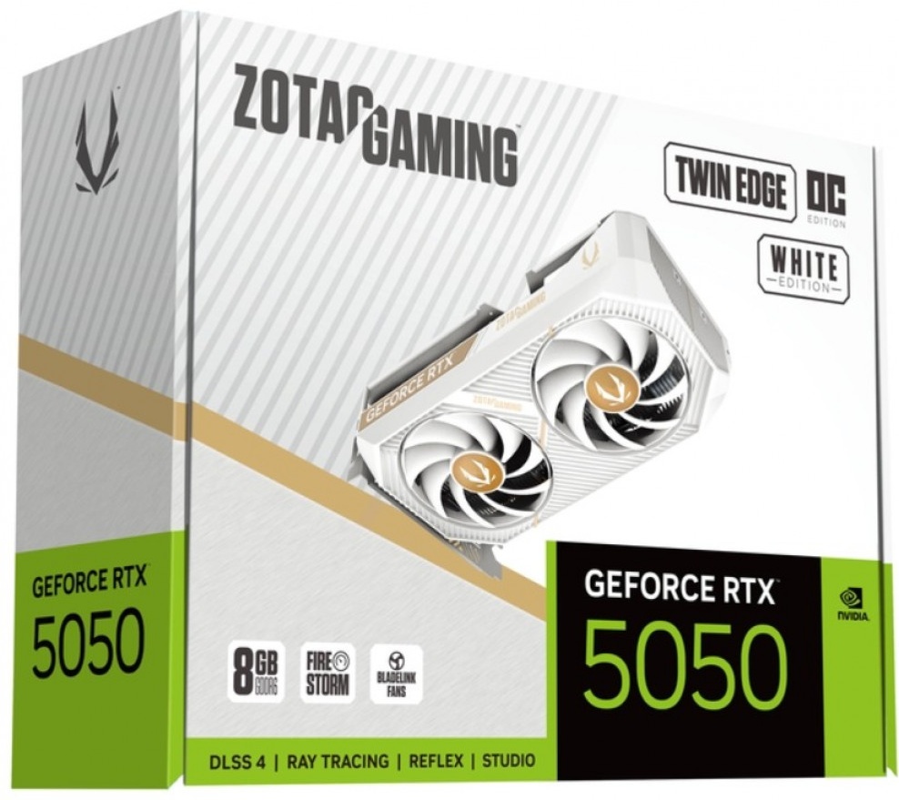 Видеокарта ZOTAC GAMING GeForce RTX 5050 Twin Edge OC White Edition ZT-B50500Q-10M 8 Гб
