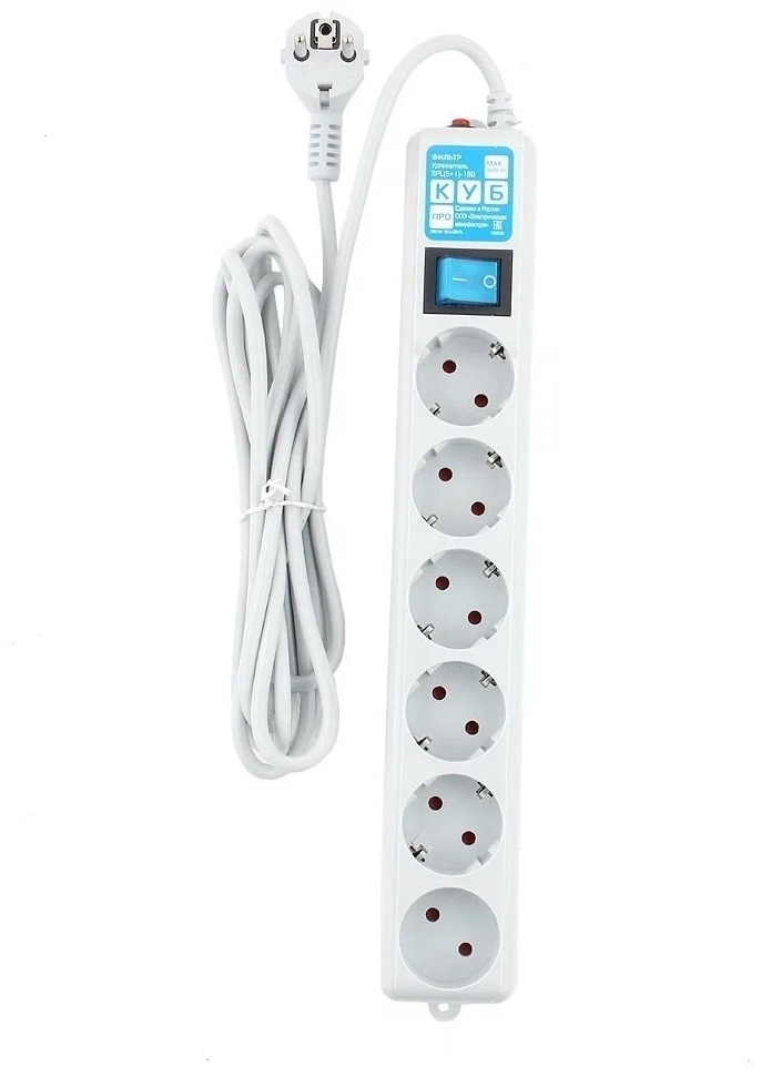Сетевой фильтр Power Cube SPL(5+1)-16B-P-3M 3 м