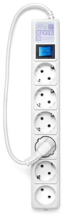Сетевой фильтр Power Cube SPG(5+1)-16B-0.5M White 0.5 м