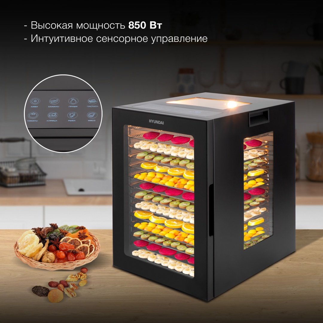 Электросушилка Hyundai HYFD-8803 черный