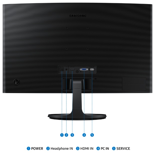 Монитор 24&quot; Samsung LS24D364GAIXCI черный