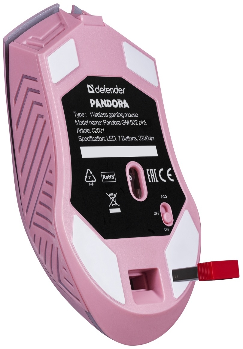 Мышь Defender Pandora GM-502 52501 розовый