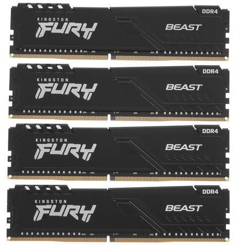 Оперативная память Kingston Fury Beast KF432C16BBK4/128 4x32GB