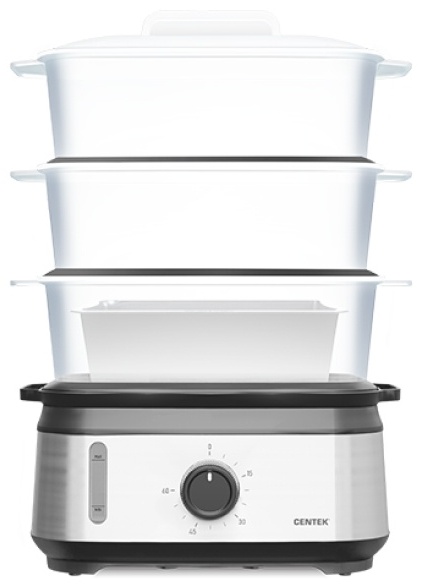Пароварка Centek CT-1458, серебристая