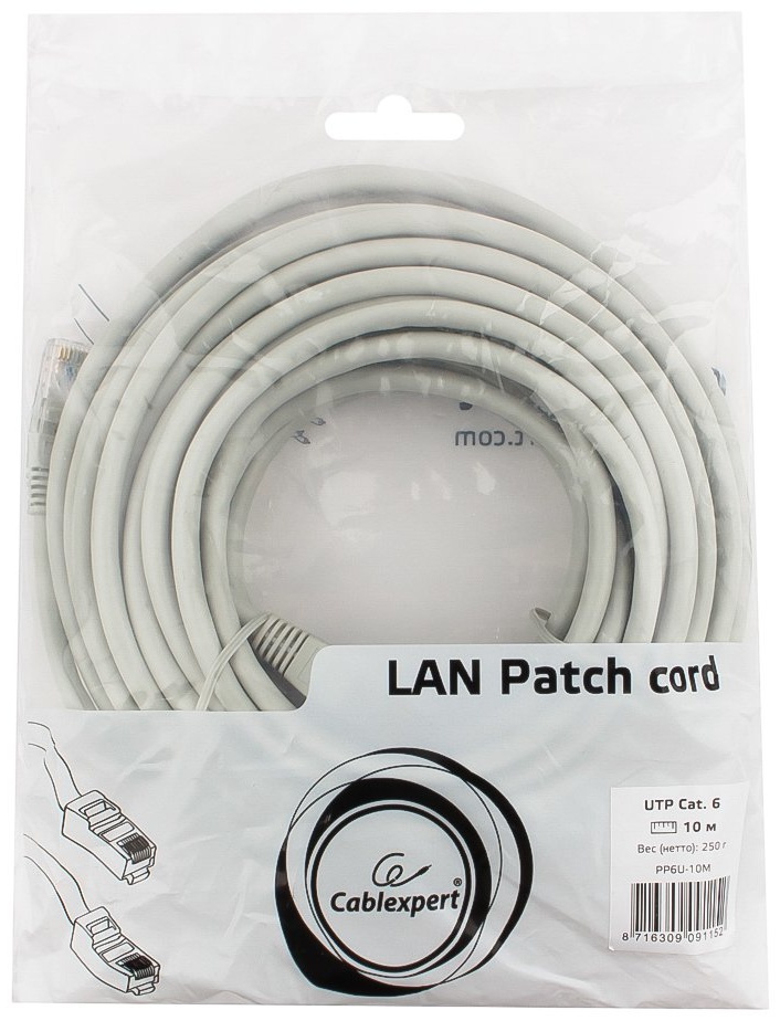 Кабель Cablexpert RJ-45 - RJ-45 10 м PP6U-10M