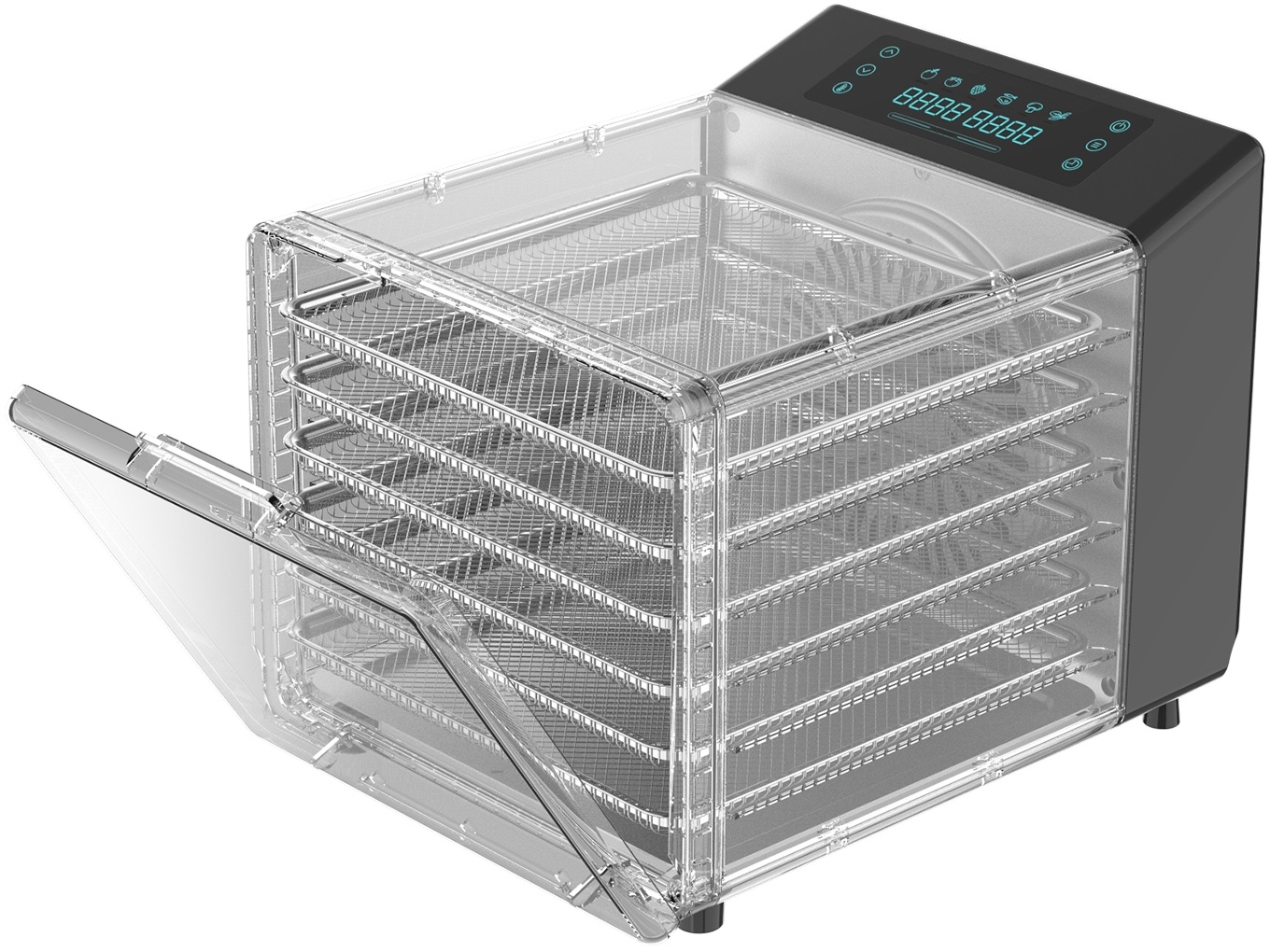 Электросушилка Hyundai HYFD-8800 прозрачный, черный