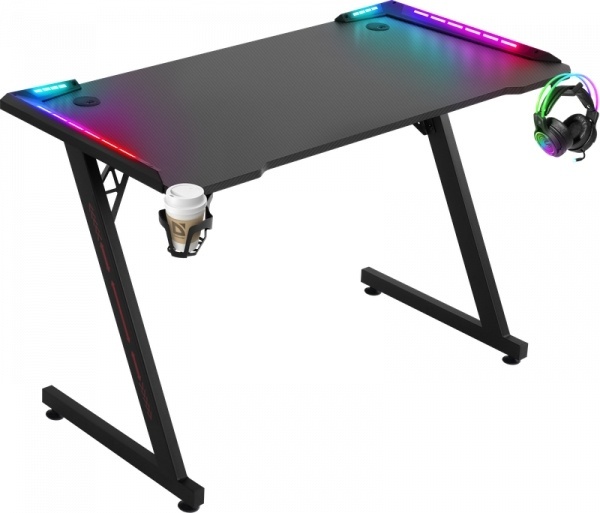 Компьютерный стол Defender Jupiter RGB, 110x60x75 см, черный