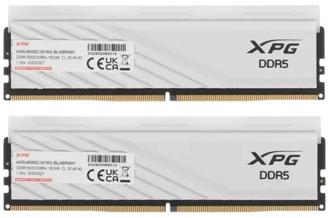 Оперативная память ADATA XPG Lancer Blade White AX5U6000C3016G-DTLABRWH 32 Гб