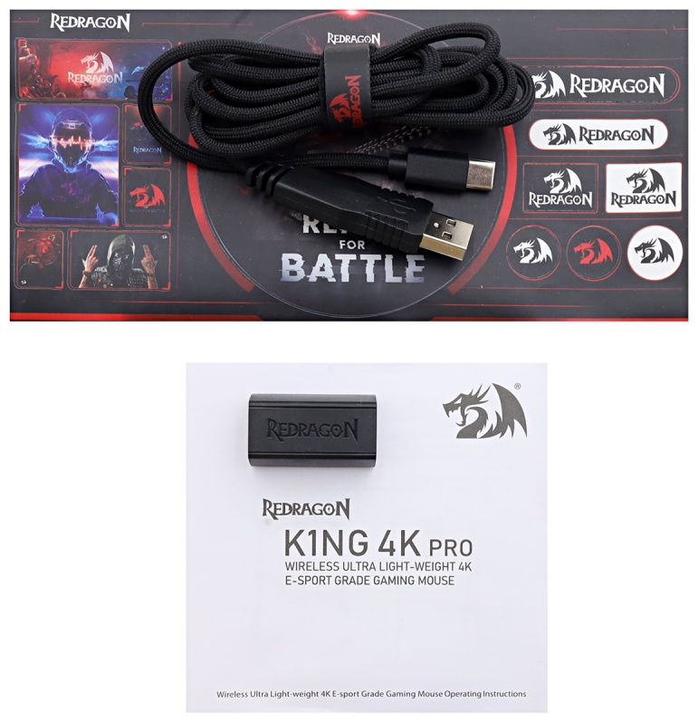 Мышь Redragon K1ng 4K Pro черный