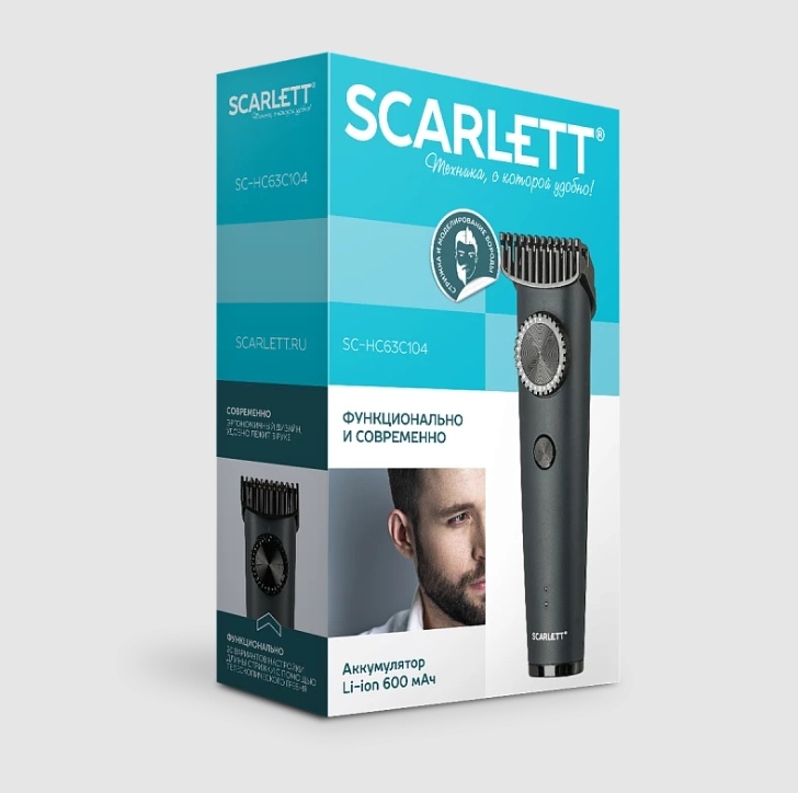 Scarlett машинка для бороды и усов, для стрижки SC-HC63C104