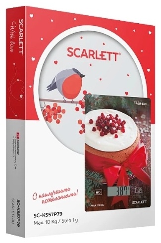 Scarlett кухонные весы SC-KS57P79 1 шт, стекло