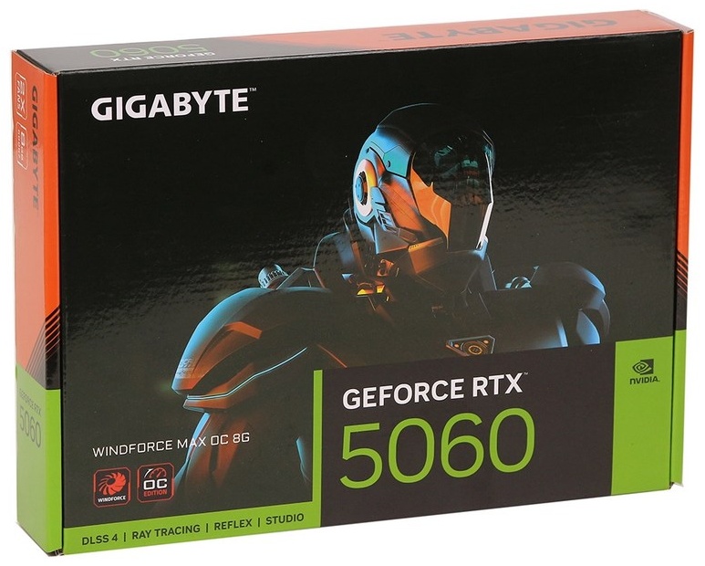 Видеокарта GIGABYTE RTX 5060 Windforce Max OC (GV-N5060WF2MAX OC-8GD) 8 Гб