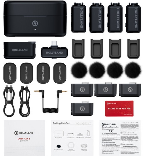 Микрофон Hollyland LARK MAX 2 Combo 4-Person черный